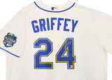 Seattle Mariners Ken Griffey Jr. Autographed Cream Nike 2023 All Star Game Patch Jersey Size XL Beckett BAS Witness Stock #230139