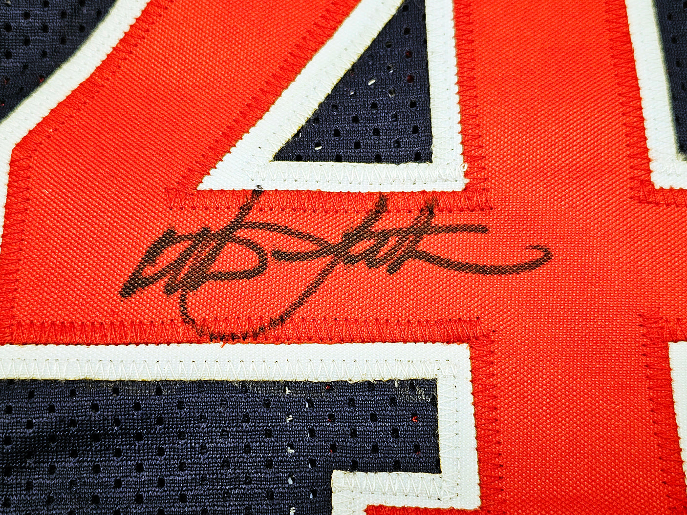 Team USA Christian Laettner Autographed Blue Jersey JSA Stock #215710