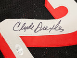 Portland Trail Blazers Clyde Drexler Autographed Black Jersey JSA Stock #215756