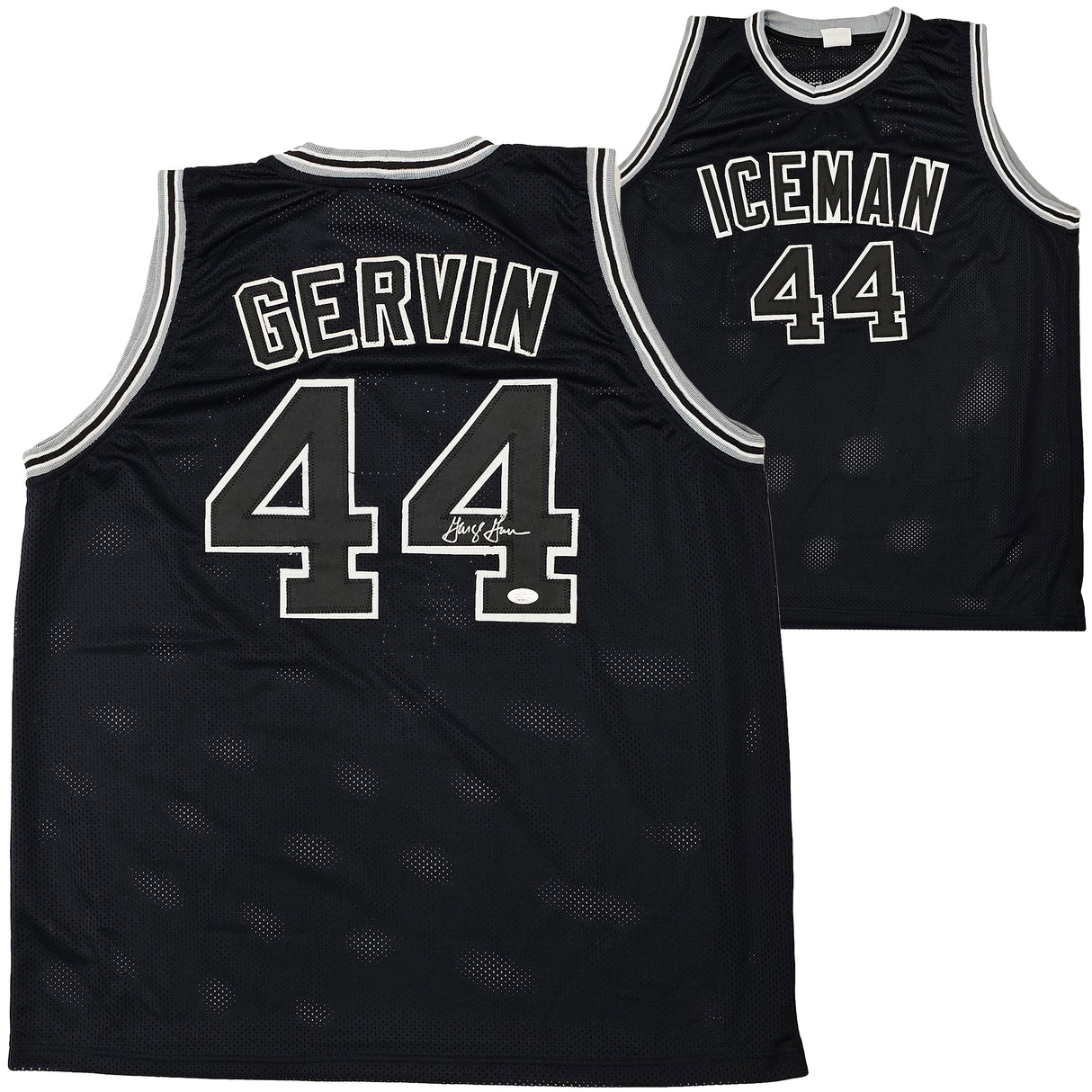 San Antonio Spurs George Gervin Autographed Black Jersey JSA Stock #215712