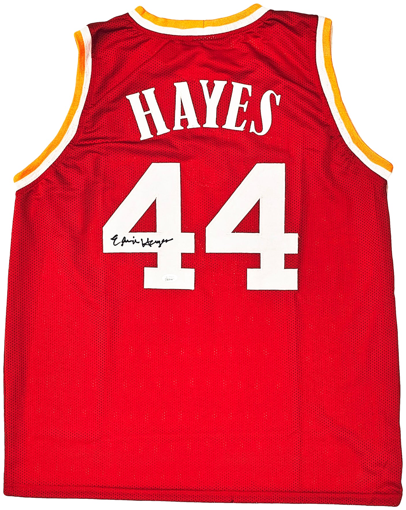 Houston Rockets Elvin Hayes Autographed Red Jersey JSA Stock #215704