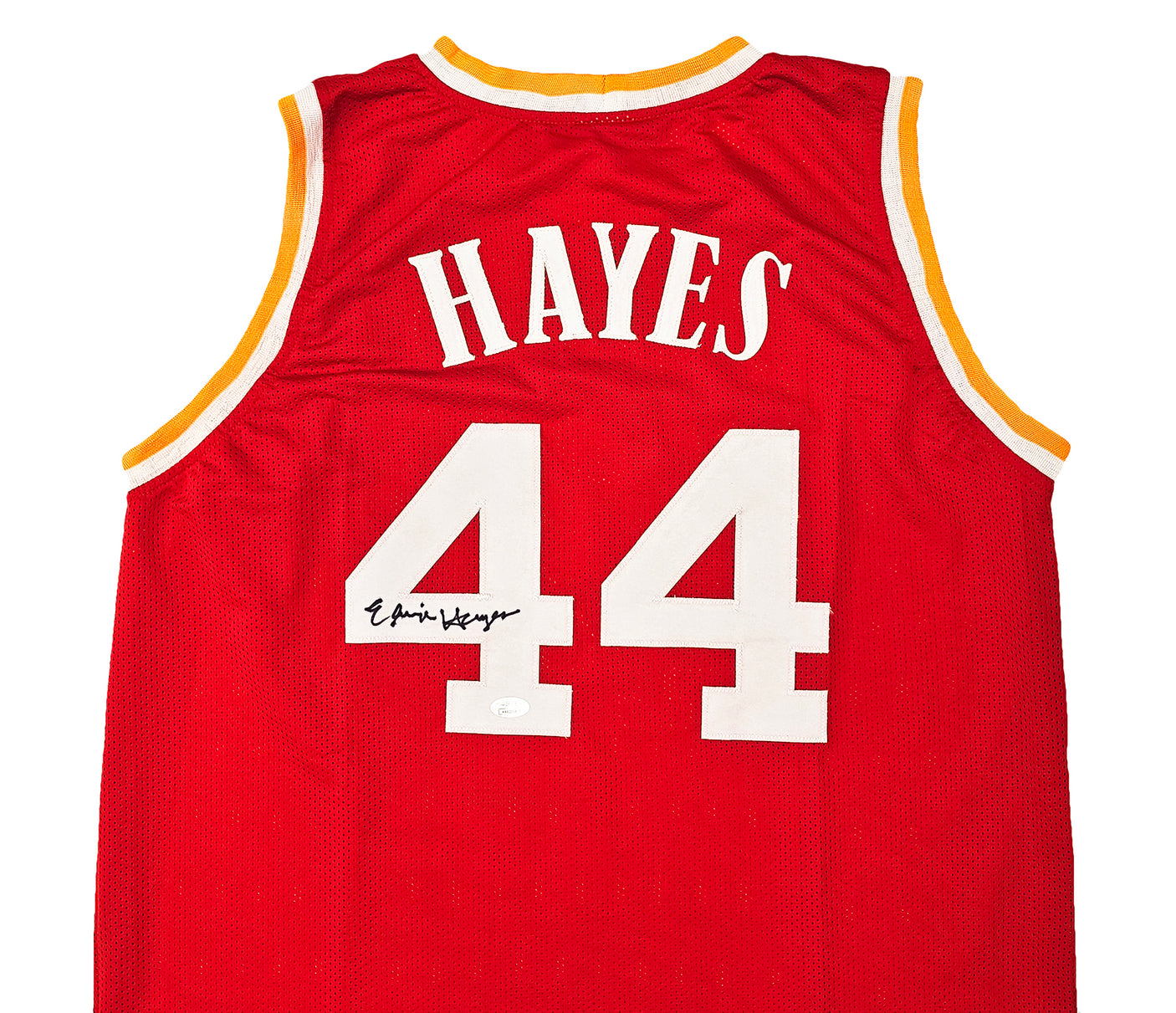 Houston Rockets Elvin Hayes Autographed Red Jersey JSA Stock #215704