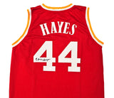 Houston Rockets Elvin Hayes Autographed Red Jersey JSA Stock #215704
