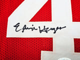 Houston Rockets Elvin Hayes Autographed Red Jersey JSA Stock #215704