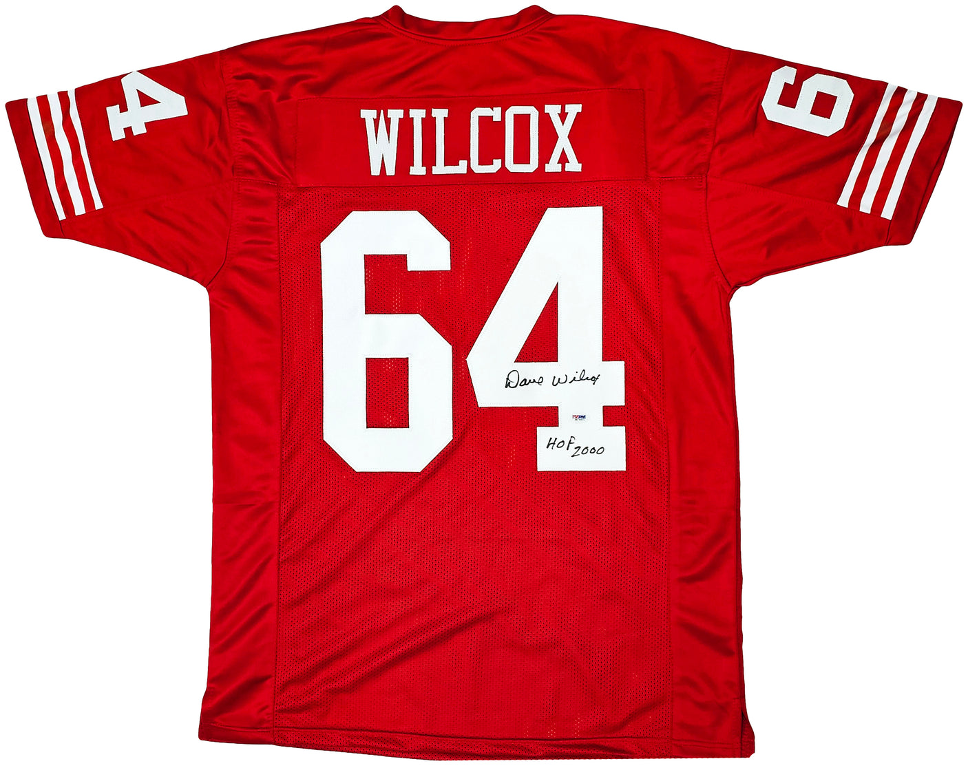 San Francisco 49ers Dave Wilcox Autographed Red Jersey "HOF 2000" PSA/DNA Stock #215774