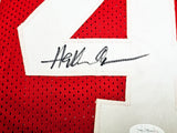 Houston Rockets Hakeem Olajuwon Autographed Red Jersey The Dream JSA Stock #215698