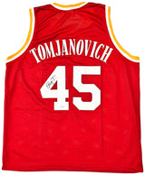 Houston Rockets Rudy Tomjanovich Autographed Red Jersey TriStar Holo Stock #215752