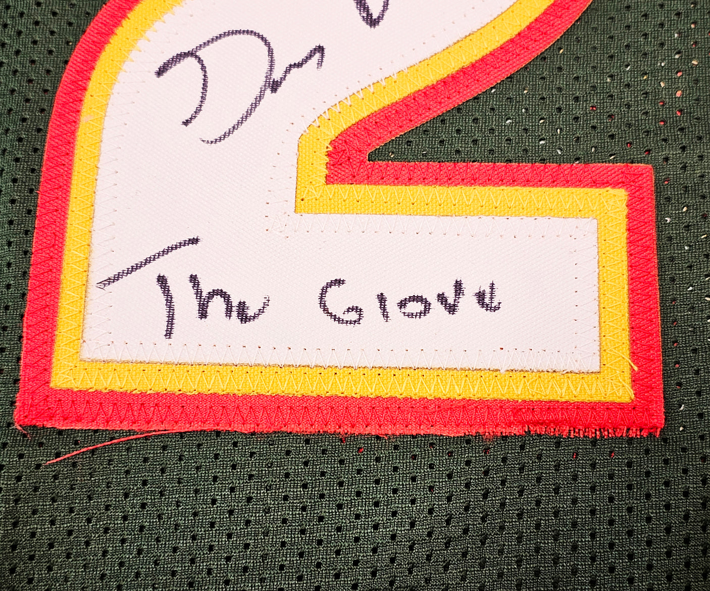 Seattle Supersonics Gary Payton Autographed Dark Green Jersey "The Glove" JSA Stock #215725