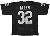 Los Angeles Raiders Marcus Allen Autographed Black Jersey "HOF 03" Beckett BAS Witness Stock #215672