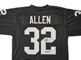 Los Angeles Raiders Marcus Allen Autographed Black Jersey "HOF 03" Beckett BAS Witness Stock #215672