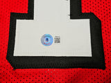 San Francisco 49ers Michael Crabtree Autographed Red Jersey Beckett BAS Witness Stock #215668