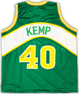 Seattle Supersonics Shawn Kemp Autographed Green Jersey JSA Stock #215746