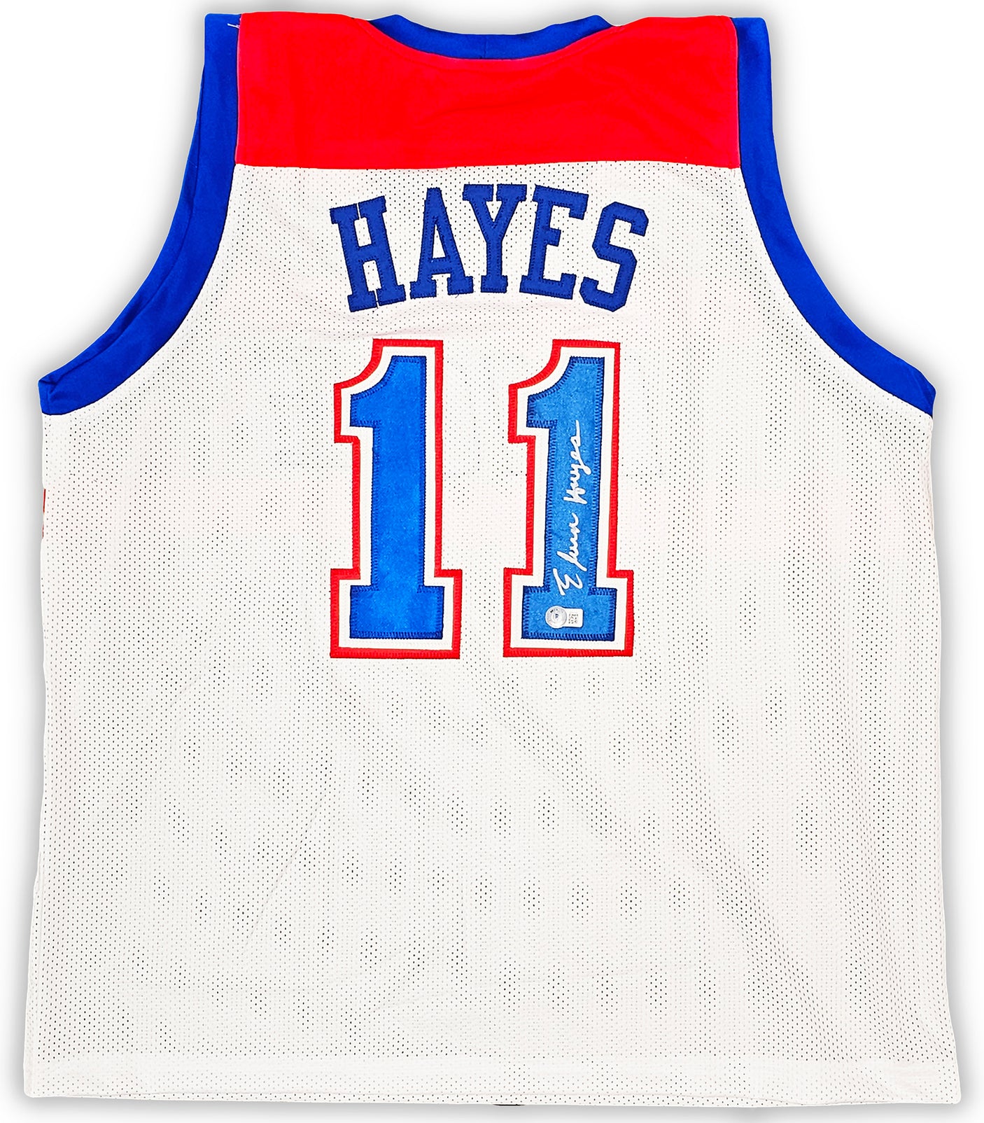 Washington Bullets Elvin Hayes Autographed White Jersey Beckett BAS QR Stock #215765