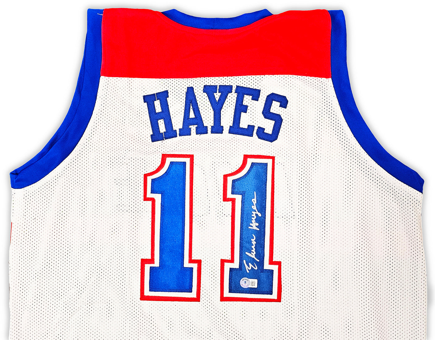 Washington Bullets Elvin Hayes Autographed White Jersey Beckett BAS QR Stock #215765