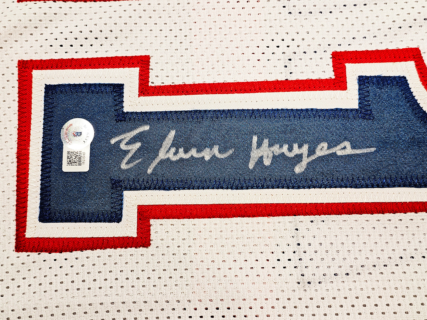 Washington Bullets Elvin Hayes Autographed White Jersey Beckett BAS QR Stock #215765