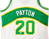 Seattle Supersonics Gary Payton Autographed White Jersey JSA Stock #215728