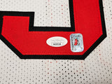 Chicago Bulls Dennis Rodman Autographed White Jersey JSA Stock #215737