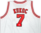 Chicago Bulls Toni Kukoc Autographed White Jersey "3x NBA Champ" JSA Stock #215749