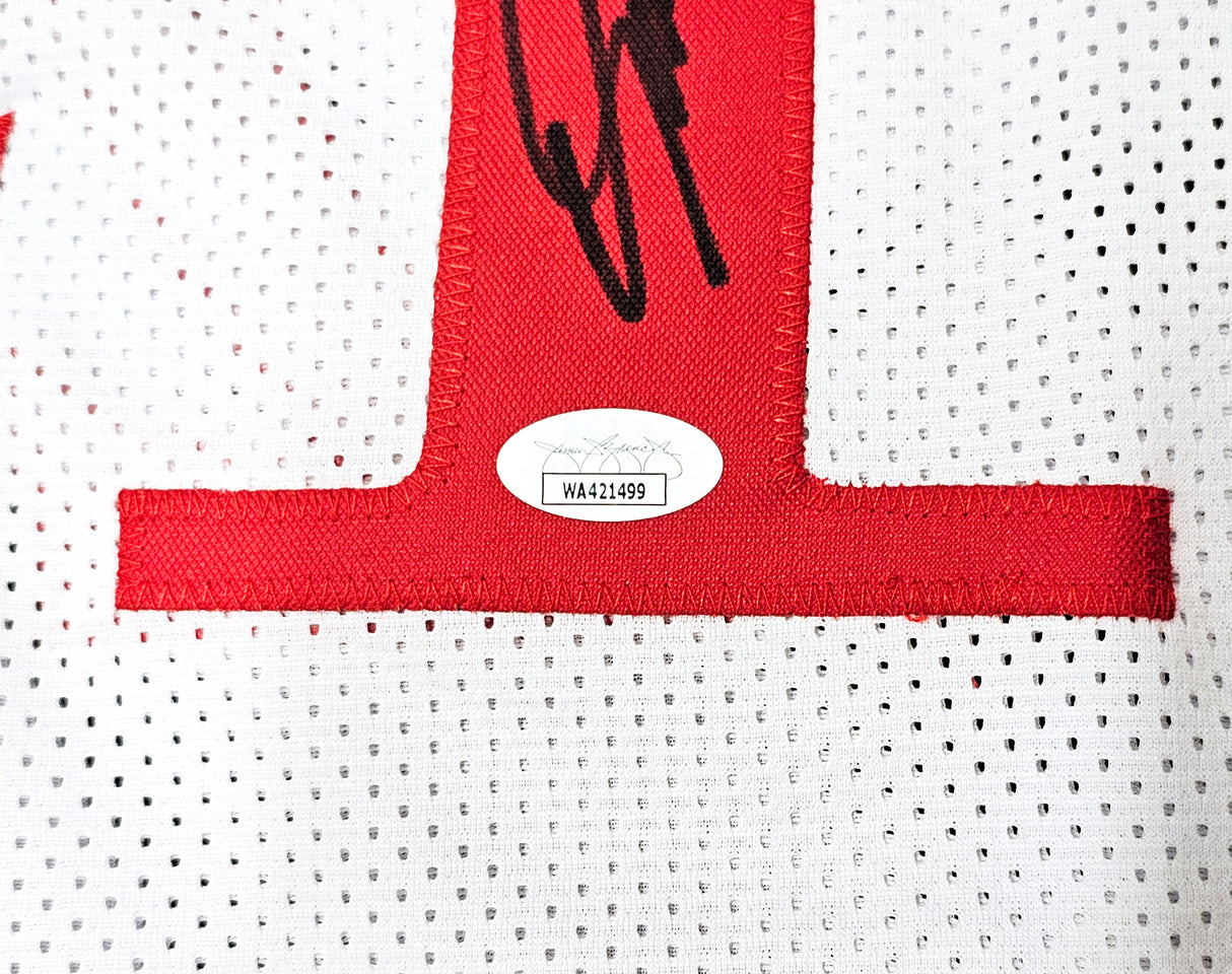 Atlanta Hawks Dominique Wilkins Autographed White Jersey "HOF" JSA Stock #215700