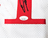 Atlanta Hawks Dominique Wilkins Autographed White Jersey "HOF" JSA Stock #215700