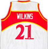 Atlanta Hawks Dominique Wilkins Autographed White Jersey JSA Stock #215701