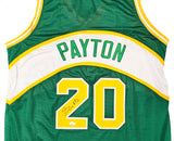 Seattle Supersonics Gary Payton Autographed Green Jersey JSA Stock #215724