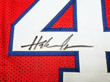 Houston Cougars Hakeem Olajuwon Autographed Red Jersey JSA Stock #215697