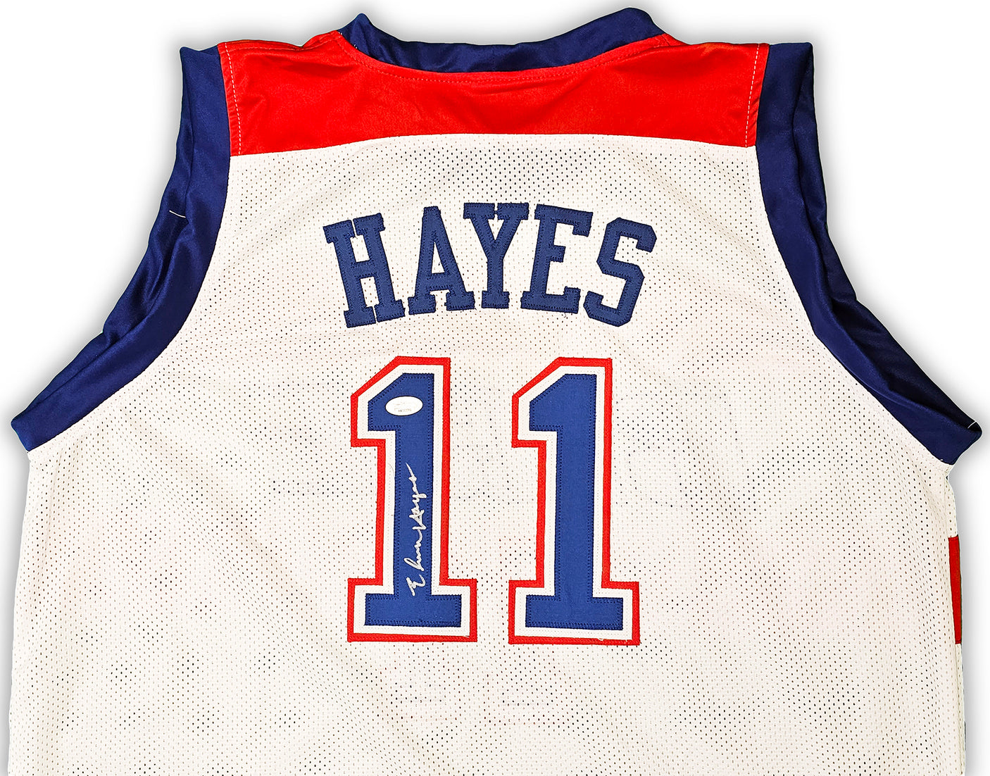 Washington Bullets Elvin Hayes Autographed White Jersey JSA Stock #215702