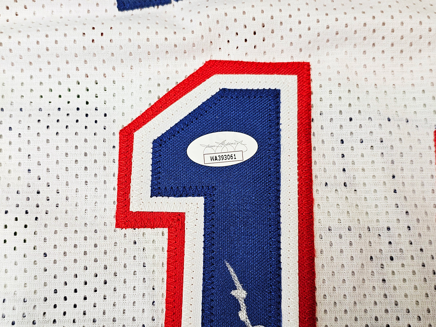 Washington Bullets Elvin Hayes Autographed White Jersey JSA Stock #215702