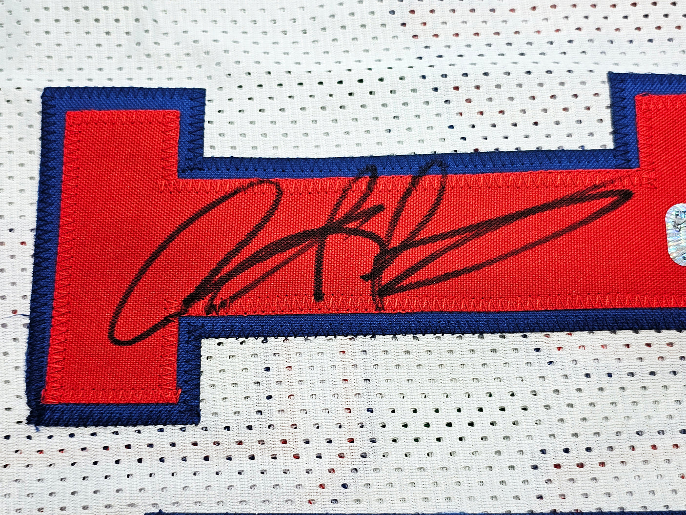 Detroit Pistons Dennis Rodman Autographed White Jersey JSA Stock #215731