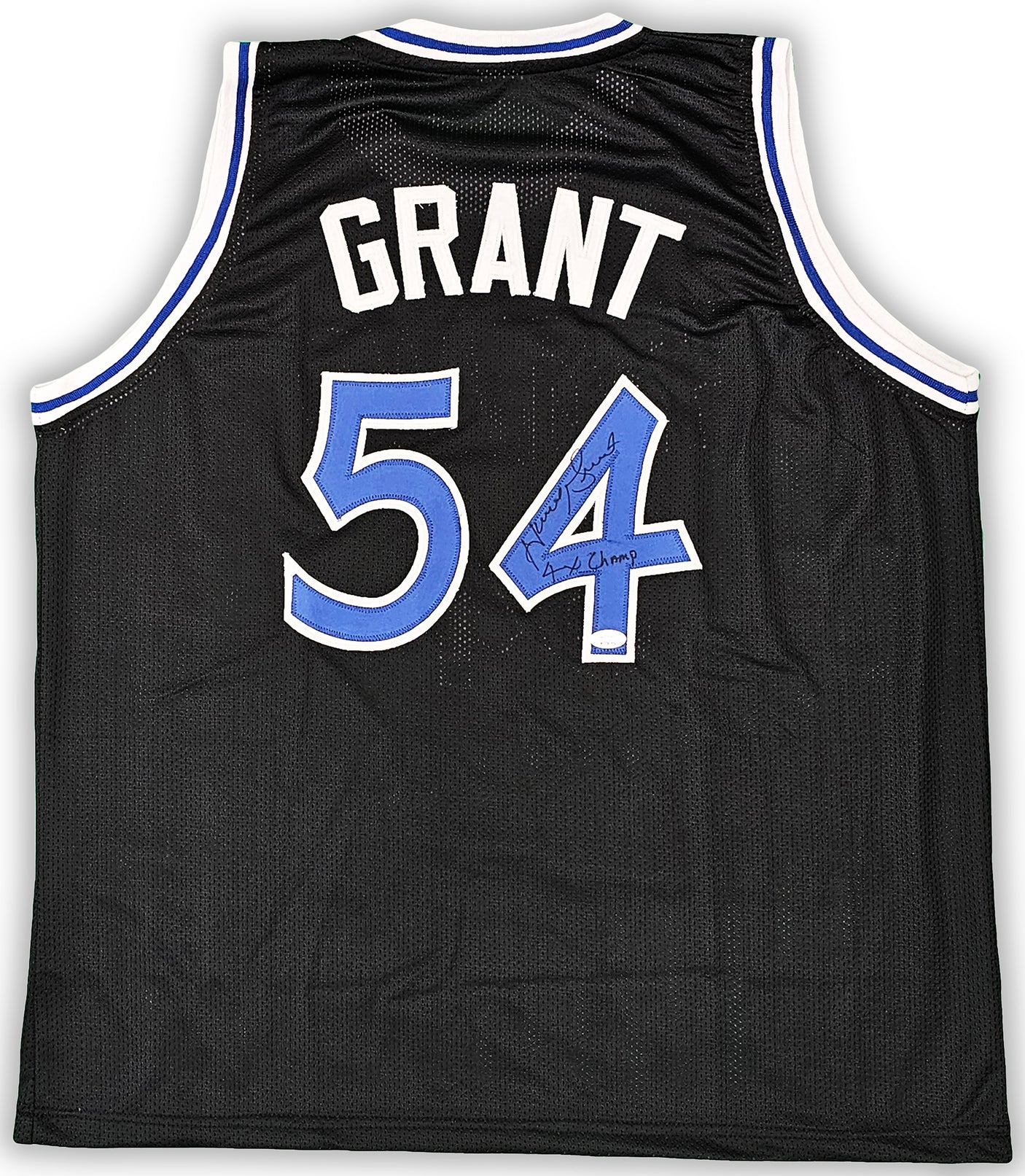 Orlando Magic Horace Grant Autographed Black Jersey "4x Champs" JSA Stock #215708