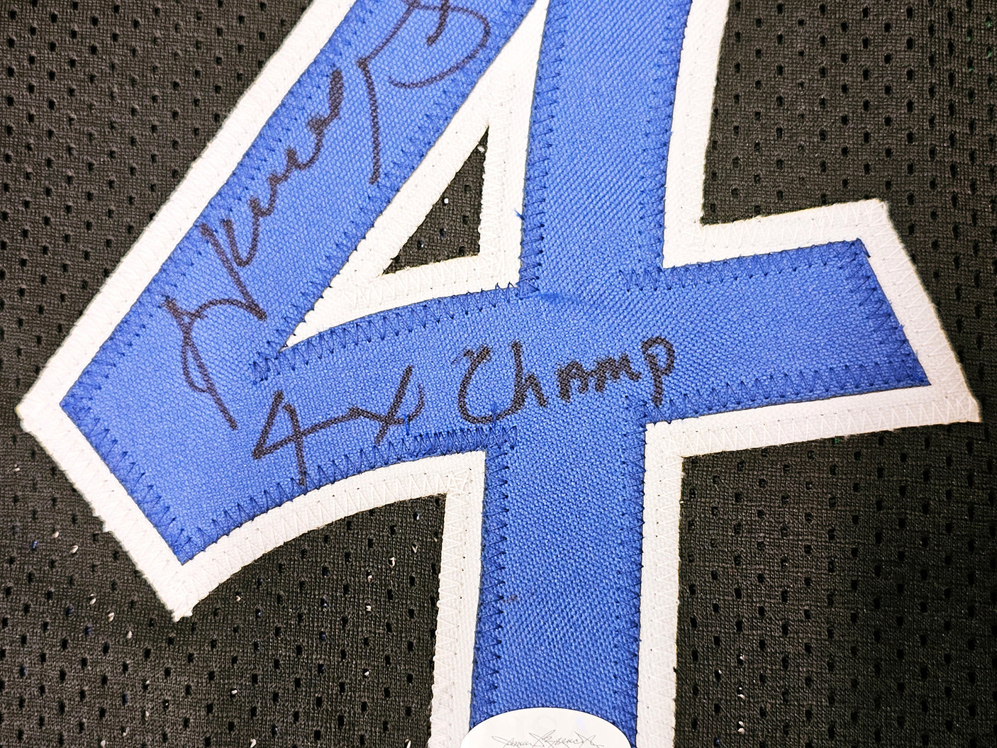 Orlando Magic Horace Grant Autographed Black Jersey "4x Champs" JSA Stock #215708