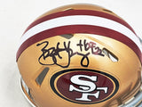 Bryant Young Autographed San Francisco 49ers Gold Speed Mini Helmet "HOF 22" Beckett BAS Witness Stock #215663