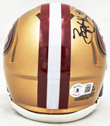 Bryant Young Autographed San Francisco 49ers Gold Speed Mini Helmet "HOF 22" Beckett BAS Witness Stock #215663