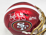 Bryant Young Autographed San Francisco 49ers Flash Red Speed Mini Helmet "HOF 22" Beckett BAS Witness Stock #215664