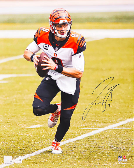Joe Burrow Autographed Framed 16x20 Photo Cincinnati Bengals Fanatics Holo Stock #233879