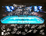 Seattle Kraken 2021-22 Inaugural Team Signed Autographed Framed 16x20 Photo With 24 Signatures Including Jordan Eberle & Yanni Gourde #/99 Fanatics Holo Stock #218624