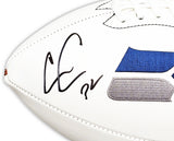 Chris Carson Autographed Seattle Seahawks White Logo Football Fanatics Holo Stock #215882
