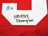 San Francisco 49ers Eric Davis Autographed Red Jersey "SB XXIX Champion" Beckett BAS QR Stock #215868