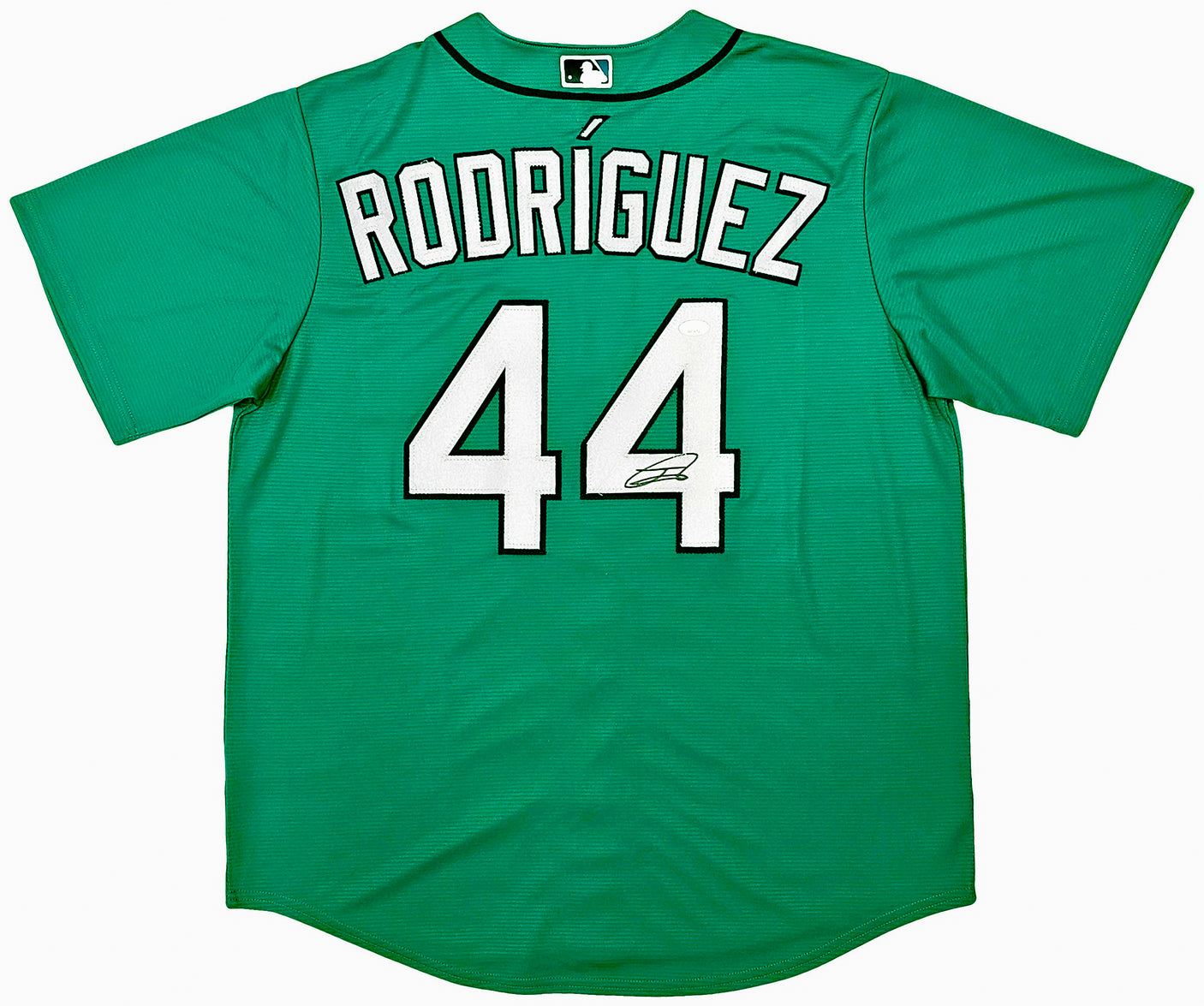 Seattle Mariners Julio Rodriguez Autographed Teal Nike Jersey Size L JSA Stock #215866
