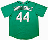 Seattle Mariners Julio Rodriguez Autographed Teal Nike Jersey Size L JSA Stock #215866