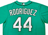 Seattle Mariners Julio Rodriguez Autographed Teal Nike Jersey Size L JSA Stock #215866