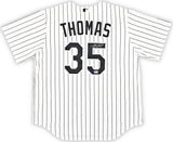 Chicago White Sox Frank Thomas Autographed White Pinstripes Nike Jersey Size XL Beckett BAS Witness Stock #215871