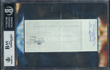 Julius Dr. J Erving Autographed 3x6 Check Philadelphia 76ers Beckett BAS #9812736