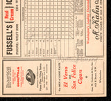 Walter Johnson & Joe Cronin Autographed 1932 Washington Senators Scorecard Beckett BAS #AE25471