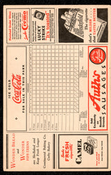 Walter Johnson & Joe Cronin Autographed 1932 Washington Senators Scorecard Beckett BAS #AE25471