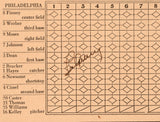 Lou Gehrig Autographed 1937 New York Yankees Scorecard PSA/DNA #P13240