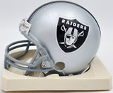 John Madden Autographed Oakland Raiders Silver Mini Helmet PSA/DNA #AN03126
