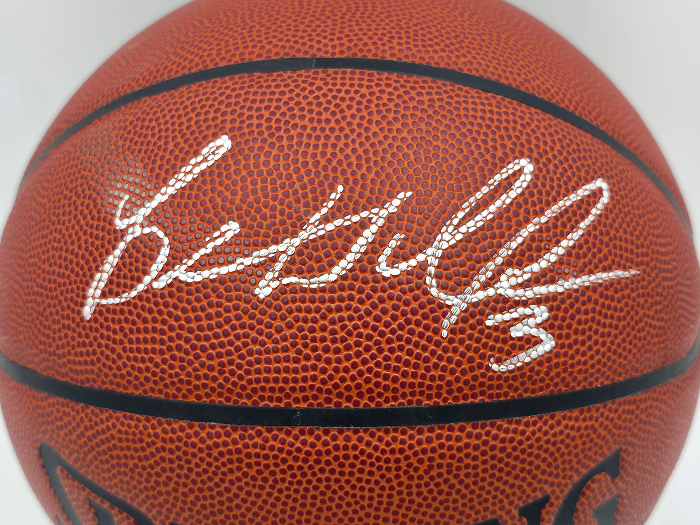 Ben Wallace Autographed Official NBA Leather Basketball Detroit Pistons PSA/DNA #AN83021
