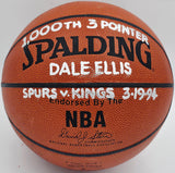 Dave Ellis Autographed Official NBA Leather Basketball San Antonio Spurs JSA #AZ56120